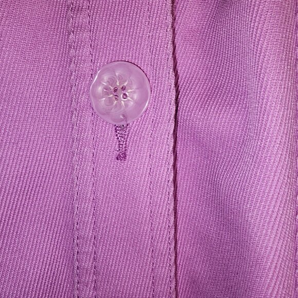 Vintage Styled Lilac Button-Front Trench Coat With Belt- Liz Claiborne - Picture 10 of 13